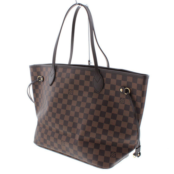 Louis Vuitton Neverfull MM Pouch Damier Ebene Rouge Tote Bag - Picture 2 of 9